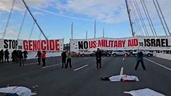 Ceasefire protesters block Bay Bridge as Biden visits San Francisco