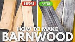 How To Make Your Own Barnwood and Age Wood EASY Techniques!