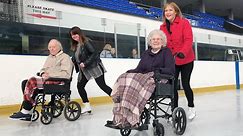 Stockton care home residents take to the ice in wheelchairs