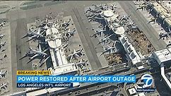 Power restored at LAX after brief outage disrupts passenger screening, officials say