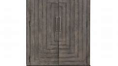 Liberty Furniture Modern Farmhouse Armoire in Dusty Charcoal with Heavy Distressing