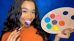 ASMR Spit Painting You With Edible Paint P2 🎨 💦 Up Close Personal Attention ASMR