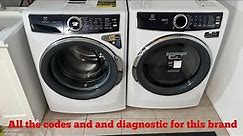 Electrolux washer diagnostic and fault codes