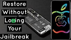 How to Restore Iphone Without Losing Jailbreak