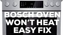 How to Fix Your Bosch Oven: Common Problems and Solutions