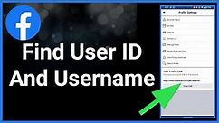 How To Find My Facebook User ID And Username