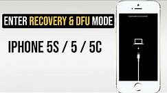Enter Recovery and DFU Mode on iPhone 5s