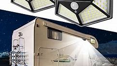 LYCARESUN Solar RV Porch Light, RV Camper Exterior LED Lighting, Motion Activated Sensor RV Outdoor Awning Lights for Motorhome Travel, Travel Trailers, Camper（2 Pack）