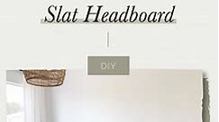DIY Minimal, Horizontal Wood Slat Headboard   Floating Nightstands
