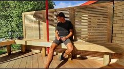 DIY Outdoor Bench with Trellis
