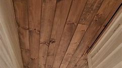 Staining wood ceiling #tongueandgroove #sprayandbrush #paintpros #woodceiling #staining #epic #beautiful #natural | Alberto Duarte