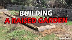 Building No Dig Raised Garden Beds using Pine logs || Hectare Homesteader