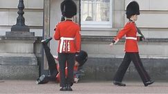 Buckingham Palace Guard Slips and Falls During Changing of the Guard