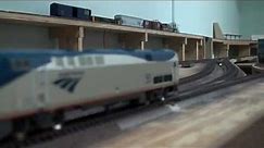 My CSX/NS HO Railroad Part 25 "More Fascia and my Amtrak P42"