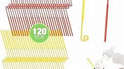 ATESMO Universal Weed Eater Blades Set 120PCS, Flexible Line Blades for Trimmers Edgers, Replacing Weed Eater Inserts, Yellow & Red Line Blade Refills, No More spools
