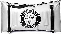Fish Kill Bags Nylon Gusseted Insulated Fish Kill Cooler Killbags, RF Welded, 100% Leakproof & Waterproof, 36" (56q) / 55" (264q) / 60" (317q) / 72" (613q) / 90" (1268q)
