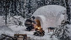 SNOW CAMPING • IGLOO HOUSE BUILD • MAKING SNOWSHOES • WILD COOKING