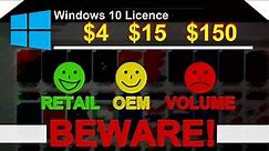 BEWARE of CHEAP Licence Keys! -- Retail, OEM or Volume?