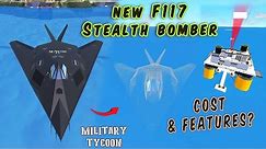 F117 Stealth Bomber in Military Tycoon Roblox | New F117 Nighthawk Update