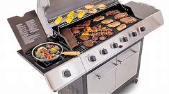 Char-Broil 6-Burner Gas Grill - Stainless Steel lid
