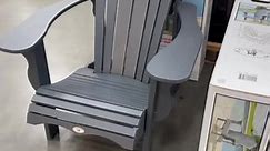 Adirondack chair at Costco 💜 Great for any outdoor space! Made in the 🇺🇸, 40 year limited warranty! It also comes in 5 colors on Costco.com! #costco #costcofinds #costcoguide #patio | costcoguide