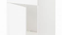 METOD base cab f HAVSEN single bowl sink, white Enköping/white wood effect, 60x60 cm - IKEA