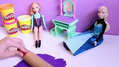 PLAY DOH FROZEN Disney Princess Dolls Frozen Princess Anna and Elsa Play Doh Dress Fun Factory - video Dailymotion