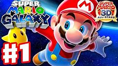 Super Mario Galaxy - Gameplay Walkthrough Part 1 - Intro! Good Egg Galaxy (Super Mario 3D All Stars)