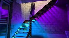Motion activated LED animated staircase to my mancave