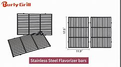 Grill Replacement Parts 7636 for Weber Spirit, 7636 Grill Parts 15.3 Inch Flavorizer Bars with 69787 Burner for Weber Spirit I & II 300 Series, Spirit E310 E320 E330 S310 S320 S330
