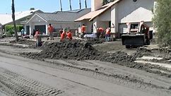 Following Hilary, Home Depot employees shoveled mud out that blocked cars and pathways in Cathedral City - KESQ