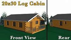 Three Forks 20x30 Log Cabin - Meadowlark Log Homes