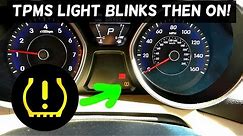 TPMS LIGHT BLINKING AND STAYS ON FIX
