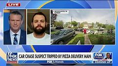 Pizza delivery man trips criminal running from police
