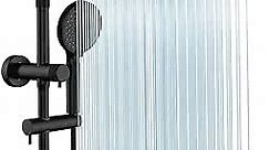 Rain Shower Head with Handheld Combo Matte Black - MakeFit 10 Inch High Pressure Rainfall Shower Head, 9 Modes Handheld Shower Head Set with Height Adjustable Shower Extension Arm and Slide Bar