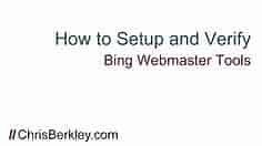 How To Setup & Verify Bing Webmaster Tools