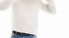 ASOS DESIGN knit half zip plush sweater in cream | ASOS