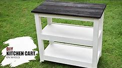 DIY Kitchen Cart on Wheels Project