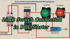 Limit switch connection in DOL starter। limit switch motor control