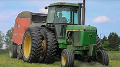 John Deere 4450 Tractors Baling Hay