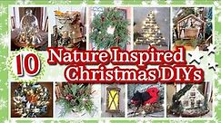 10 Favorite Nature Inspired Christmas DIY Decor || Rustic Christmas Decorations & Ideas