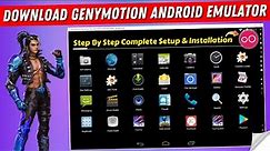 How to Download and install GenyMotion Emulator | GenyMotion Android Emulator For PC/Laptop