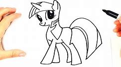 How to draw My Little Pony | My Little Pony Easy Draw Tutorial