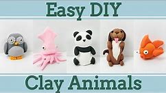 Easy Clay Animals for Beginners #6│5 in 1 Polymer Clay Tutorial