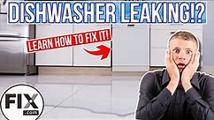 Dishwasher Leaking? How to Replace a Dishwasher Door Gasket | FIX.com