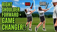 GOLF: Right Shoulder Forward = GAME CHANGER For This Golfer!!