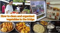 how to organize the fridge||how to store vegetables in the fridge||my family diary Telugu vlog