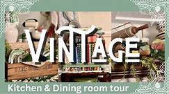 Vintage Thrifted kitchen & dining room tour #vintage #thrifted