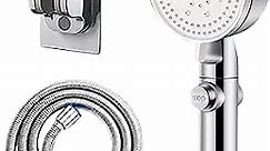 High Pressure Shower Head with Handheld - 5 Modes Multi Functional Hand Held Black Rain Shower Head with Pause Switch | Adjustable Detachable Shower Head with Handheld Spray Luxury Shower