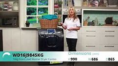 Samsung WD16J9845KG 16kg Front Load Washer Dryer Combo overview - Appliances Online